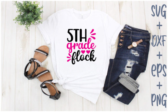 5th Grade Flock: A Versatile T-Shirt Design for Creative Brands
