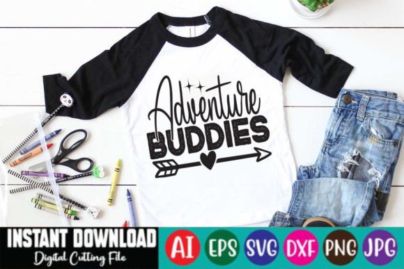 Adventure Buddies: A Versatile Graphic for T-Shirt Designs