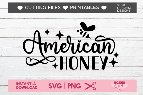 American Honey: A Versatile Graphics and T-Shirt Design Asset