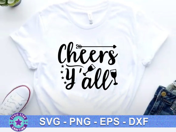 Cheers Y all: A Versatile Graphic for T-Shirt Designs