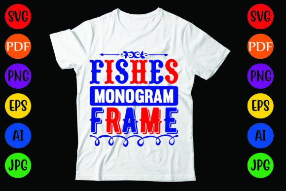 Fishes Monogram Frame: A Versatile Graphics and T-Shirt Design