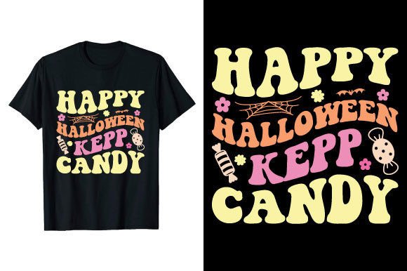Happy Halloween Keep Candy: A Festive T-Shirt Design for Local Brands