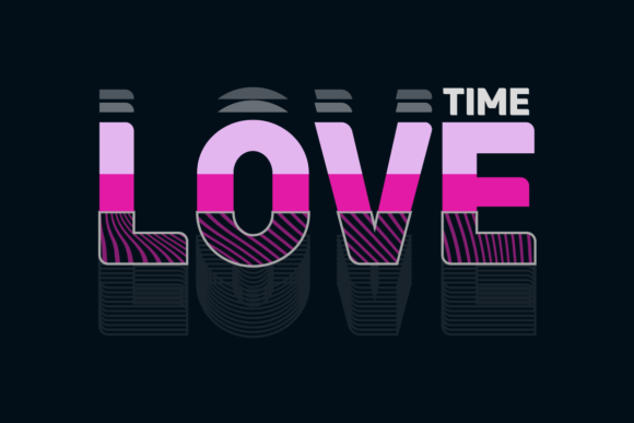 LOVE TIME: A Versatile Graphics Asset for T-Shirt Designs