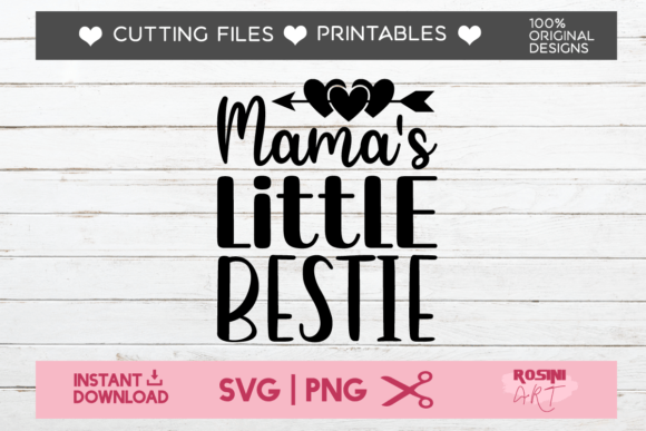 Mama's Little Bestie: A Charming Embroidery Design