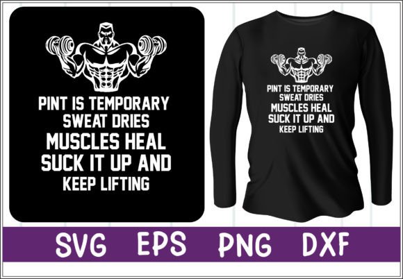 Pain is Temporary, Keep Lifting: A Bold Embroidery Design