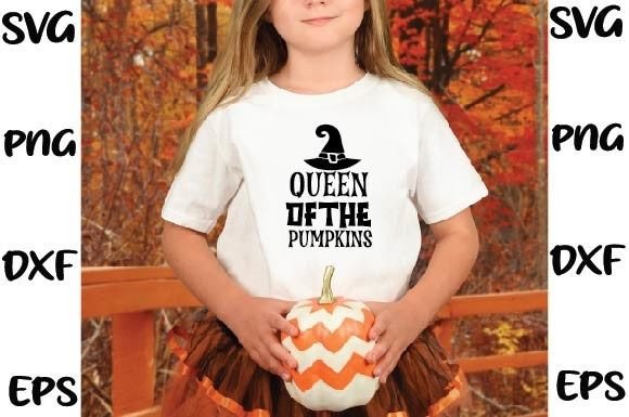 Queen of the Pumpkins: A Charming Halloween SVG Design
